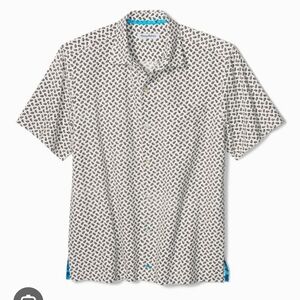 Tommy Bahama A-Fish-lonado Camp Shirt Silk Blend Size Medium Mens